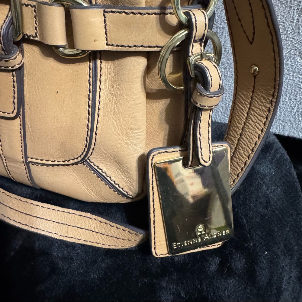 Etienne Aigner Cynthia Collection style 72111 preowned leather shoulder bag - Picture 5 of 11
